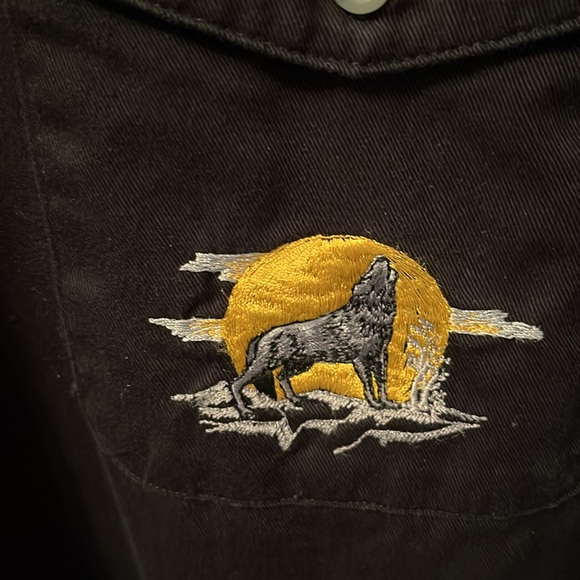 Midwest Garment Co mens size L 16 1/2 black shirt - Picture 3 of 5